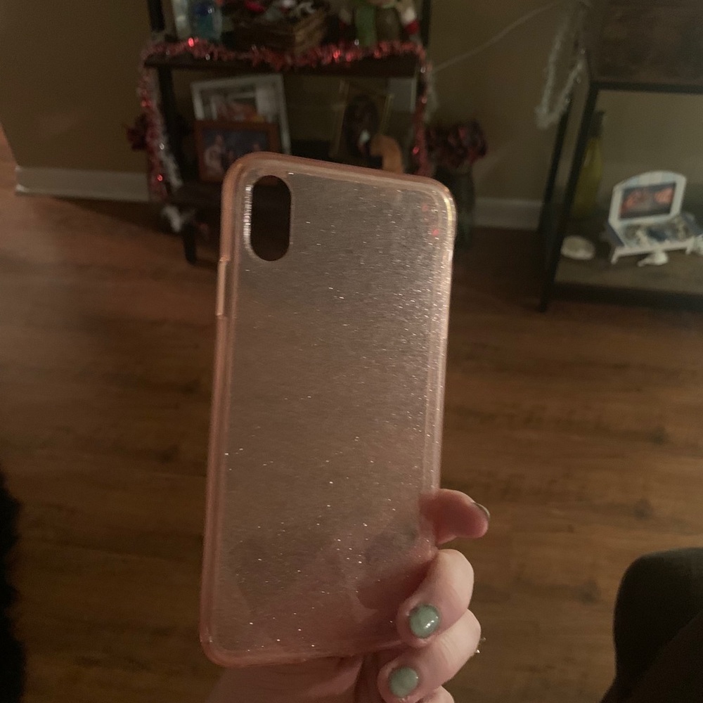 sparkly light pink xs max iphone case